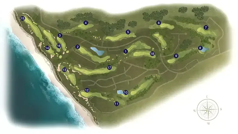 Mapa campo Praia D'El Rey